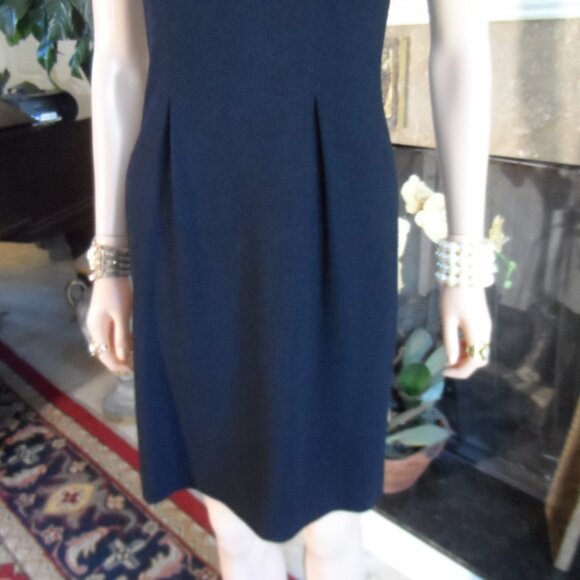 New Moschino CheapandChic Black Sheath Dress w. Beaded Stand Up Collar Size 4 - Picture 9 of 16